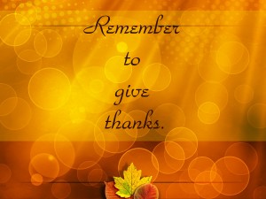 remember to give thanks