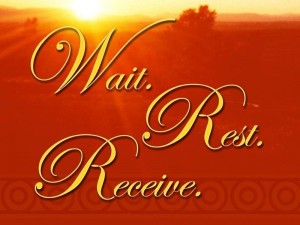 Wait, Rest, Receive Christian Background