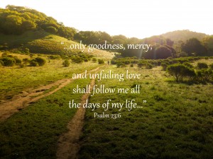 goodness and mercy follow me