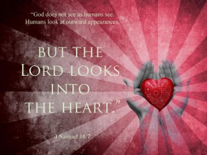 god looks on heart
