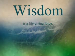 wisdom is a life giving force