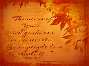 tell of his goodness