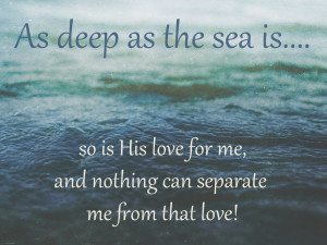 as deep as the sea