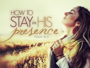 in his presence