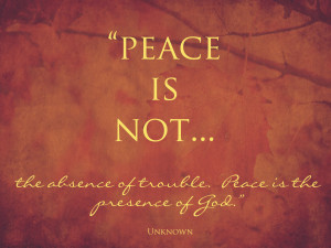 Peace is not